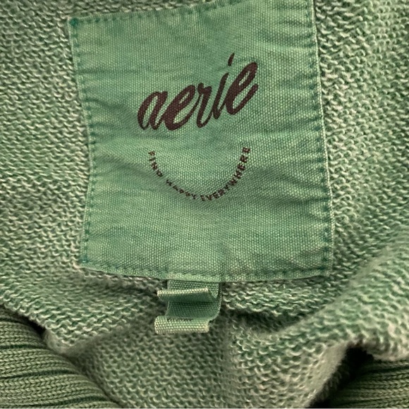 Aerie Women’s Down To Earth Quarter Zip in Green, Size small oversized - Picture 14 of 16